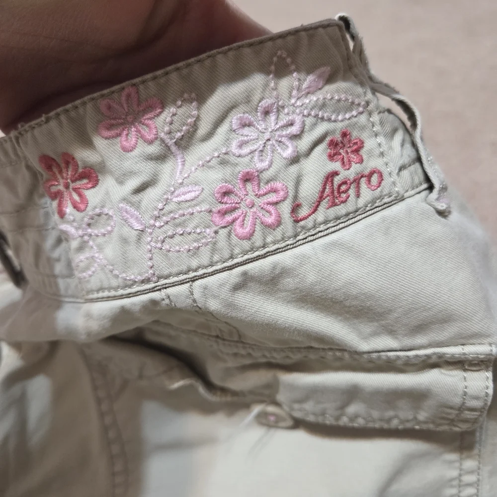 Vintage Aeropostale True Y2k‎ Juniors Cargo Capri Size 11/12 Coastal Trendy